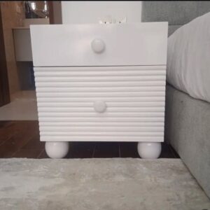 Luna Ribbed Bedside Table