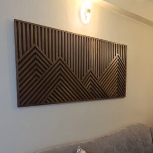 Mountain Peaks Wood Wall Panel