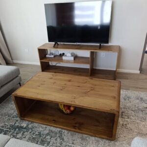 Pine Coffee Table and TV stand
