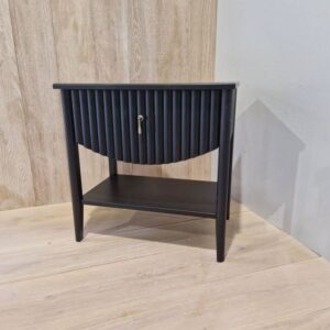 Fluted Noir Bedside Table