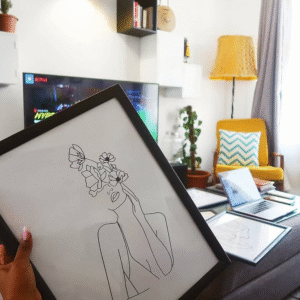 Floral Muse Line Art