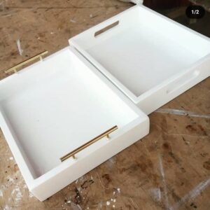 Snow Luxe Square Serving Tray